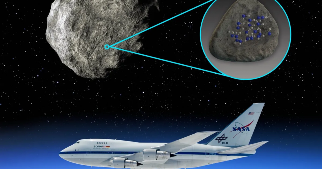 Água é detectada na superfície de asteroides pela primeira vez