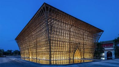 Resort utilizou mais de 42 mil caules de bambu para fazer construção