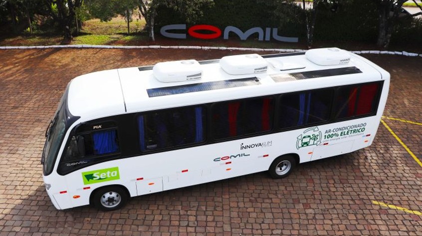 Brasil tem o ônibus com ar-condicionado e sistema de energia solar: confira