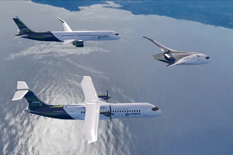 Avião movido a hidrogênio: confira a data de teste pela Airbus