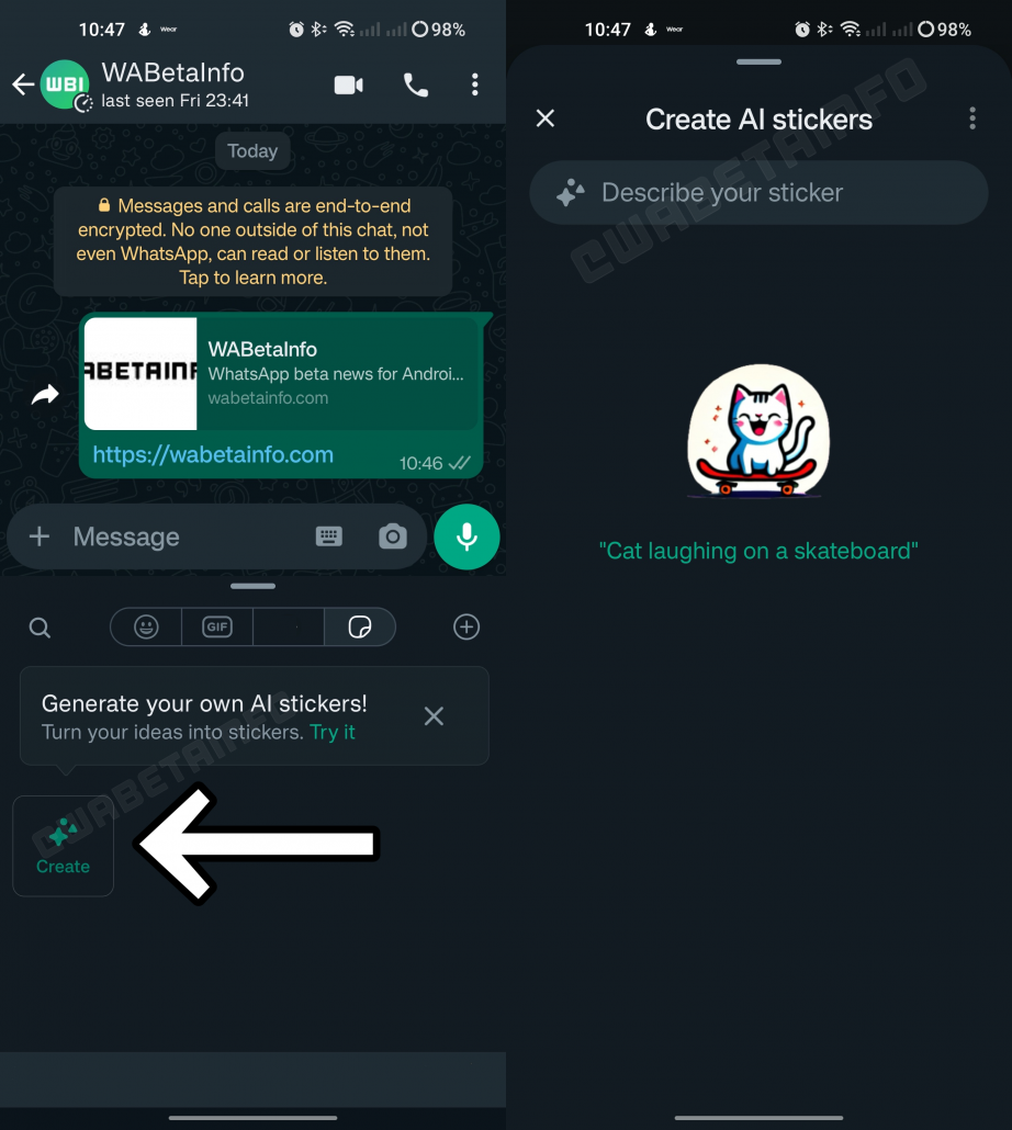 Whatsapp terá IA para transformar textos em figurinhas