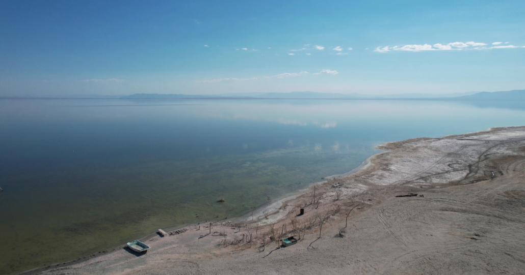 Lago Salton, localizado na Califórnia