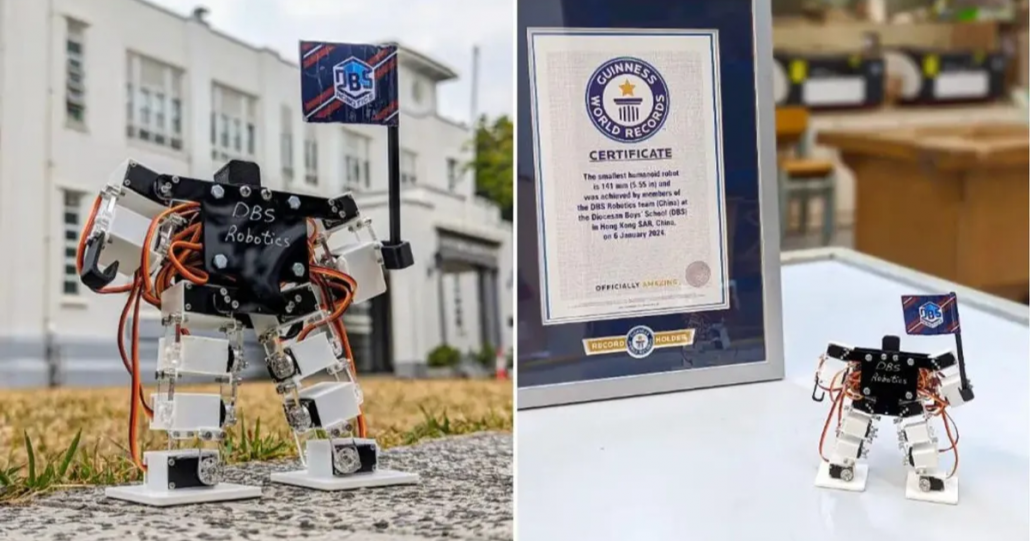 Estudantes criam menor robô humanoide do mundo medindo 14,1 cm de altura