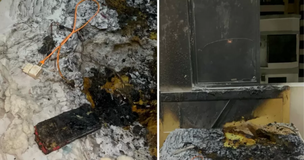 Explosão de celular causa incêndio em apartamento de SC