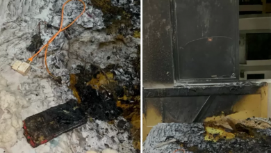 Explosão de celular causa incêndio em apartamento de SC