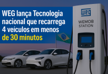 WEG lança Tecnologia nacional que recarrega 4 veículos em menos de 30 minutos