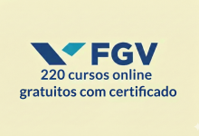 FGV 220 cursos online gratuitos com certificado